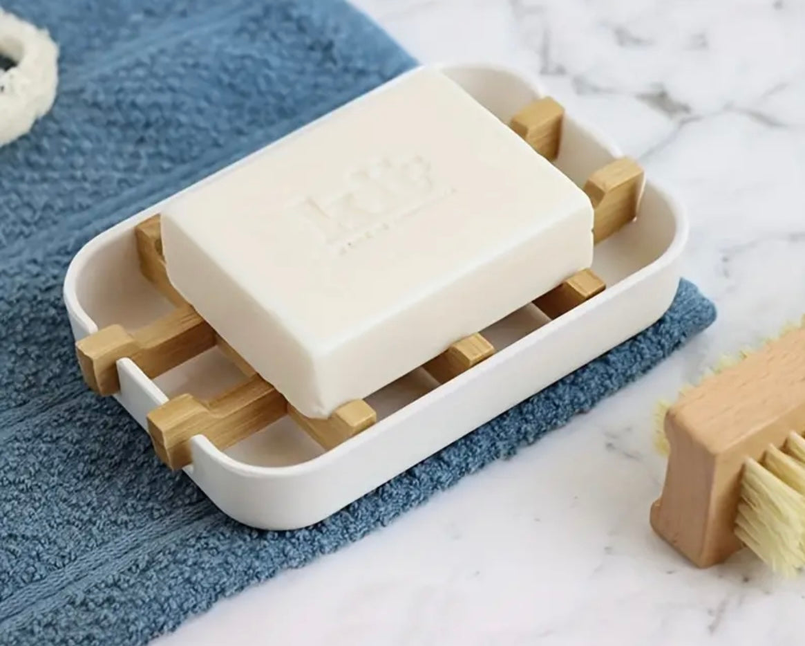 Luxurious Bamboo Fiber Soap Dish.